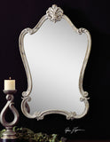 Uttermost Walton Hall Wall Mirror in Distressed Antique White