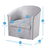 Comfort Pointe Elizabeth Silver Swivel Chair