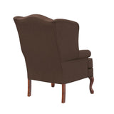 Comfort Pointe Erin Brown Wing Back Chair in Cherry