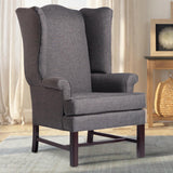 Comfort Pointe Chippendale Wing Chair - Jitterbug Gray