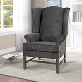 Comfort Pointe Chippendale Wing Chair - Elizabeth Charcoal
