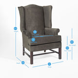Comfort Pointe Chippendale Wing Chair -Elizabeth Ash