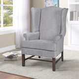 Comfort Pointe Chippendale Wing Chair -Elizabeth Silver