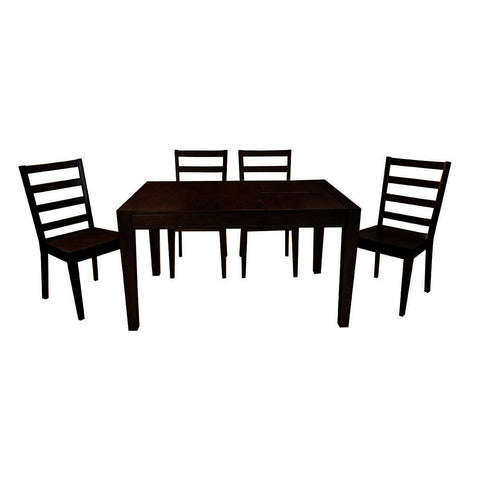 A-America Brooklyn Heights 5 Piece Square Leg Dining Room Set in Warm Grey