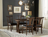 A-America Brooklyn Heights 8 Piece Square Leg Dining Room Set w/T-Back Chairs in Warm Grey