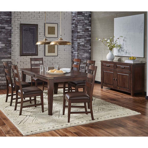 A-America Carter 8 Piece Leg Dining Room Set in Rich Tobacco