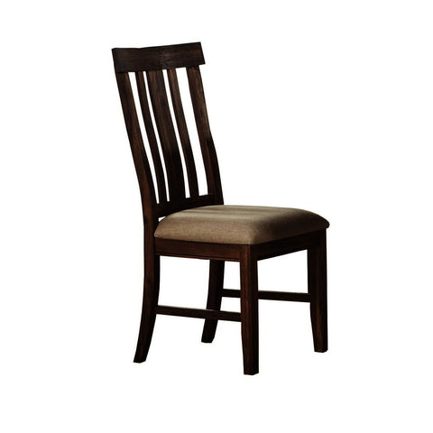 A-America Dawson Slat Back Upholstered Chair in Wire Brushed Timber