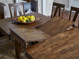 A-America Eastwood 78 Inch Trestle Dining Table w/Butterfly Leaf in Rich Tobacco
