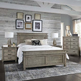 A-America Glacier Point 4 Piece Panel Bedroom Set w/Chest in Greystone