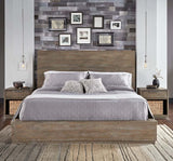A-America Grays Harbor 3 Piece Platform Bedroom Set in Weathered Brown