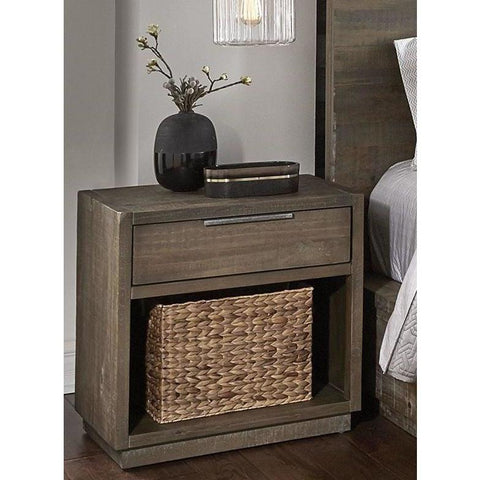 A-America Grays Harbor Nightstand in Weathered Brown