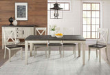 A-America Huron Leg Dining Table w/Leaf in Cocoa-Chalk