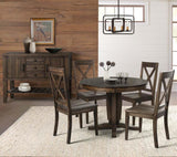A-America Huron Pedestal Dining Table w/Leaf in Weathered Russet