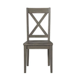 A-America Huron X-Back Side Chair in Distressed Grey