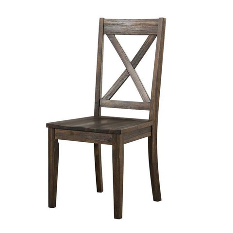 A-America Huron X-Back Side Chair in Weathered Russet