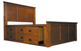 A-America Mission Hill 3 Piece Captains Bedroom Set in Harvest