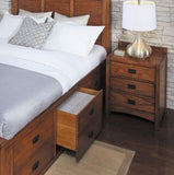 A-America Mission Hill 4 Piece Captains Bedroom Set w/Door Chest in Harvest