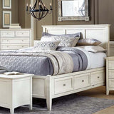 A-America Northlake 5 Piece Storage Bedroom Set in White Linen