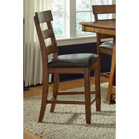 A-America Ozark Ladderback Counter Chair, With Upholstered Seat