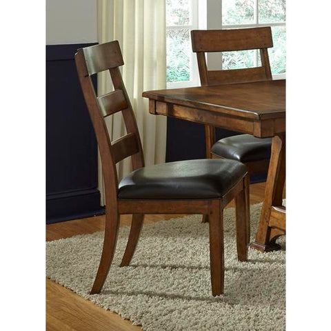 A-America Ozark Ladderback Side Chair, With Upholstered Seat