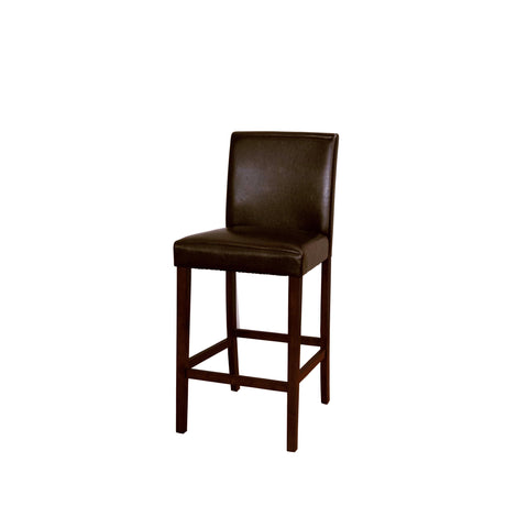 A-America Parson Chair Program Low Back Parson Bar Chair, Brown Bonded Leather