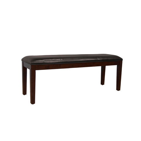 A-America Parson Chair Program Upholstered Bench, Brown Bonded Leather