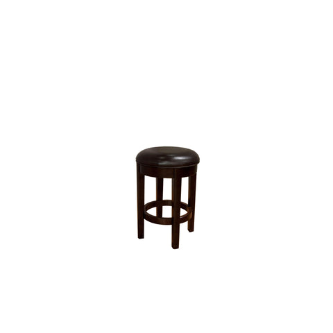 A-America Parson Chair Upholstered Swivel Stool In Brown Bonded Leather