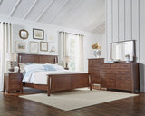 A-America Sodo 4 Piece Panel Bedroom Set w/Chest in Sumatra Brown