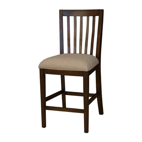 A-America Westlake Slatback Counter Chair, With Upholstered Seat
