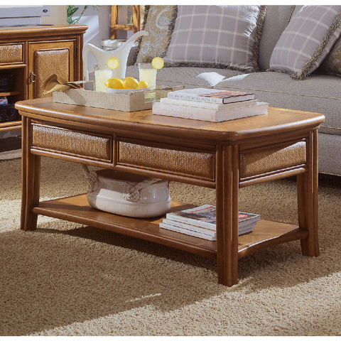 American Drew Antigua Cocktail Table in Toasted Almond