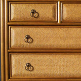 American Drew Antigua Tall Drawer Dresser in Toasted Almond