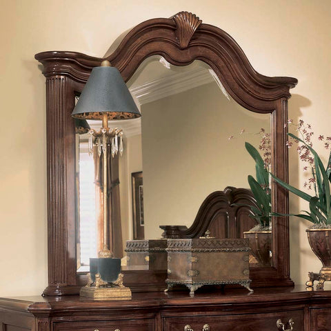 American Drew Cherry Grove Arched Mirror in Antique Cherry