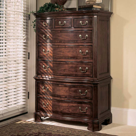 American Drew Cherry Grove Chest On Chest in Antique Cherry