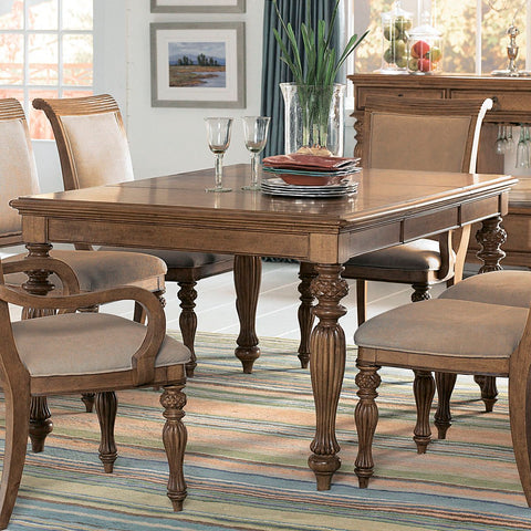 American Drew Grand Isle Rectangle Leg Dining Table in Amber