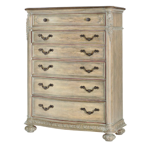 American Drew Jessica McClintock Boutique 6 Drawer Chest in White Veil