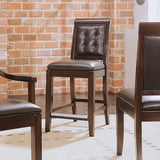 American Drew Tribecca Leather Barstool in Root Beer Color