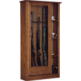 American Furniture Classics 10 Gun/Curio Cabinet Combination In Medium Brown