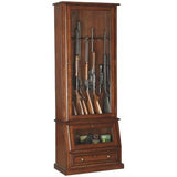 American Furniture Classics 12 Gun Slanted Base Cabinet In Medium Brown