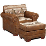 American Furniture Alpine Lodge Chair And Ottoman Set