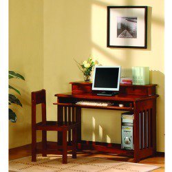 American Furniture Classics Desk With Hutch In Merlot