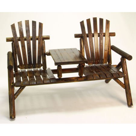 American Furniture Classics Log Two Seat Bench In Burnt