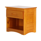 American Furniture Classics Model 82160KD Solid Pine One Drawer Night Stand in Warm Honey
