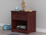 American Furniture Classics Model 82860KD Solid Pine One Drawer Night Stand in Rich Merlot