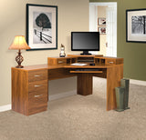 American Furniture Classics Reversible Corner Work center In Autumn Oak