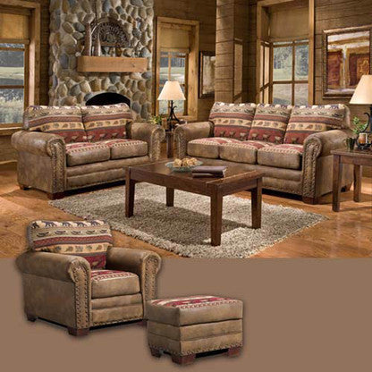 American Furniture Sierra Lodge 4 Piece Living Room Set With Sleeper