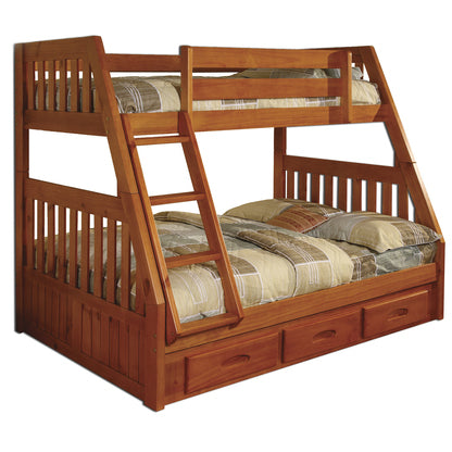American Furniture Classics Twin/Full Bunk Bed In Honey