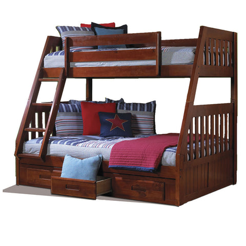 American Furniture Classics Twin/Full Bunk Bed In Merlot