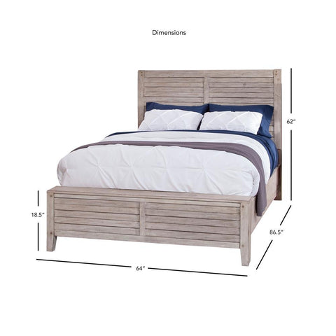American Woodcrafters Aurora Whitewashed Panel Bed