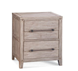 American Woodcrafters Aurora Whitewashed Two Drawer Nightstand