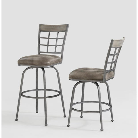 American Woodcrafters Biscayne Barstool in Pewter Gray